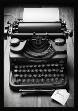 Intimate Vintage Typewriter Framed Wall Art Poster Canvas Print Picture thumbnail