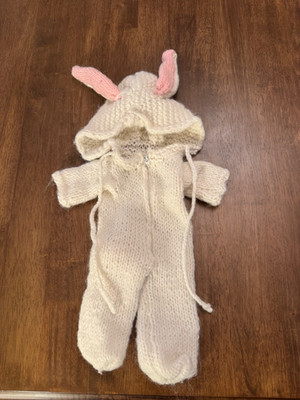 Cabbage Patch Kids Easter Bunny Rabbit Suit Costume Knit Out fit Vintage