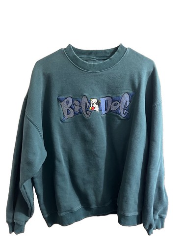 VTG 90s Big Dogs Golf Embroidered Sweatshirt Mens Size Large Green Pullover