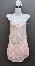 Victoria Secret PINK x LoveShackFancy Strapless Mini Dress L Charlamagne Harbor