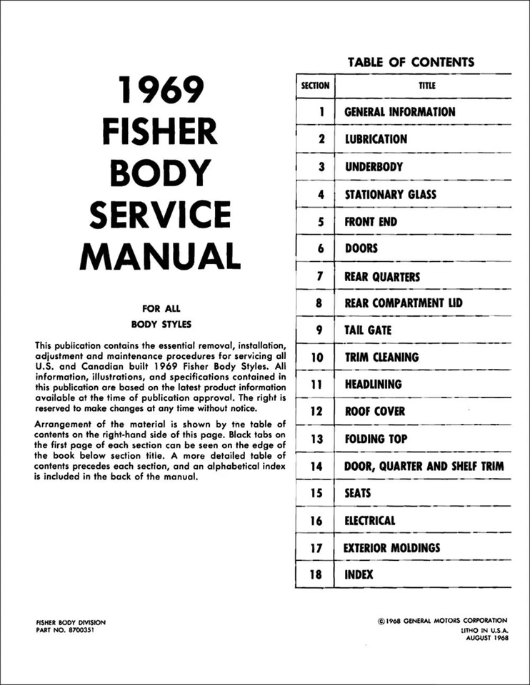 Buick 1969 taller de reparación manual y servicio de carrocería PDF en USB  Foto 4 de 4