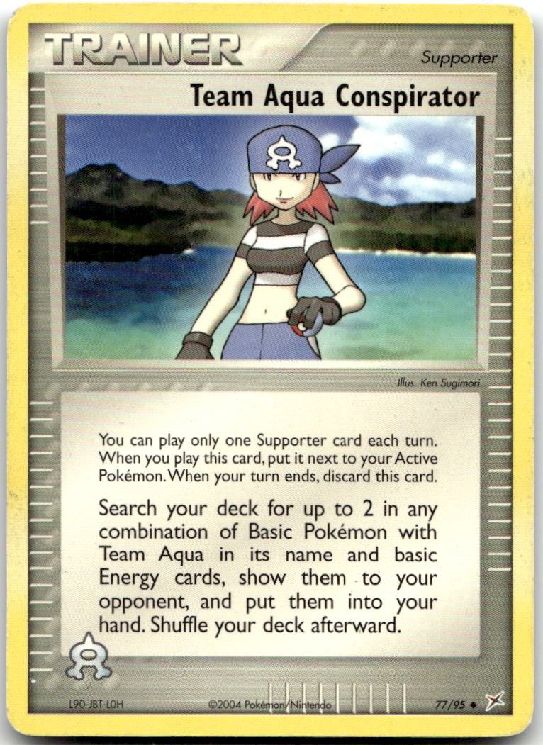 Team Aqua Conspirator 77/95 Uncommon Team Magma vs Team Aqua Pokemon MP