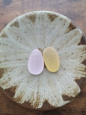 Beautiful rare color sea glass 2pcs, surf tumbled, weathered, beach glass,118
