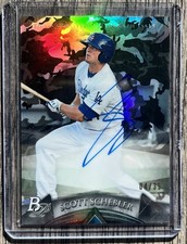 2014 Bowman Platinum Camo Refractor /35 Scott Schebler #AP-SSC Auto LA Dodgers