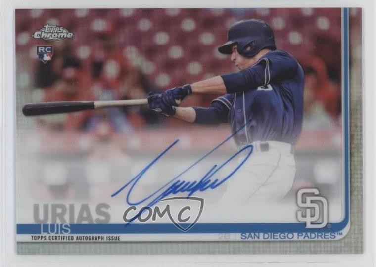 2019 Topps Chrome Rookie Auto Refractor 489/499 Luis Urias #RA-LU Auto RC 8k4