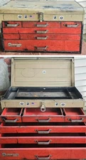 Vintage 1960s Remline Mechanics Automotive Tool Box Chest Rem Line 6 Drawer +Top