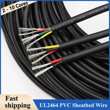 2-10m Sheathed Wires 30 28 24 20 18 16 14AWG Signal Control Wire Channel Audio