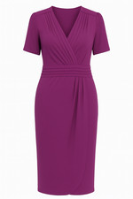 Robe violette croisée – coupe élégante et féminine