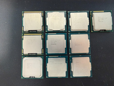 Lot of 10 Miscellaneous Intel CPU Processors for Desktop PC Computer