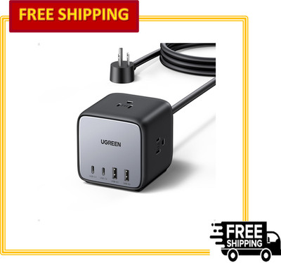 UGREEN Nexode 65W 7-in-1 GaN Charging Station with Power Strip AC Outlets USB