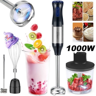 1000W Immersion Blender Hand Blender Electric 5-in-1 Immersion Blender Handheld