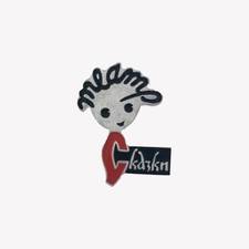 Vintage Calvin and Hobbes Calvin Enamel Lapel Pin 1990s Comic Pinback