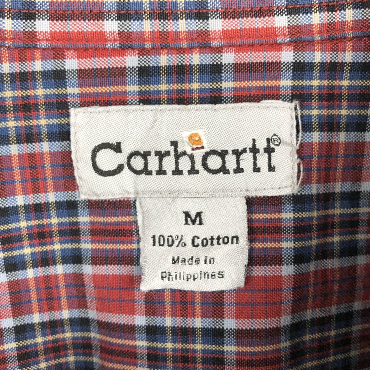 Used Carhartt Check Pattern Long Sleeve Button-Down Work Shirt Men's Size Medium thumbnail 3