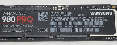 Samsung SSD 980PRO 500GB NVMe M.2 【公式通販】