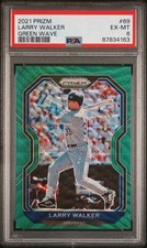 2021 Panini Prizm Larry Walker PSA 6 EX-MT Green Wave #69 Colorado Rockies HOF