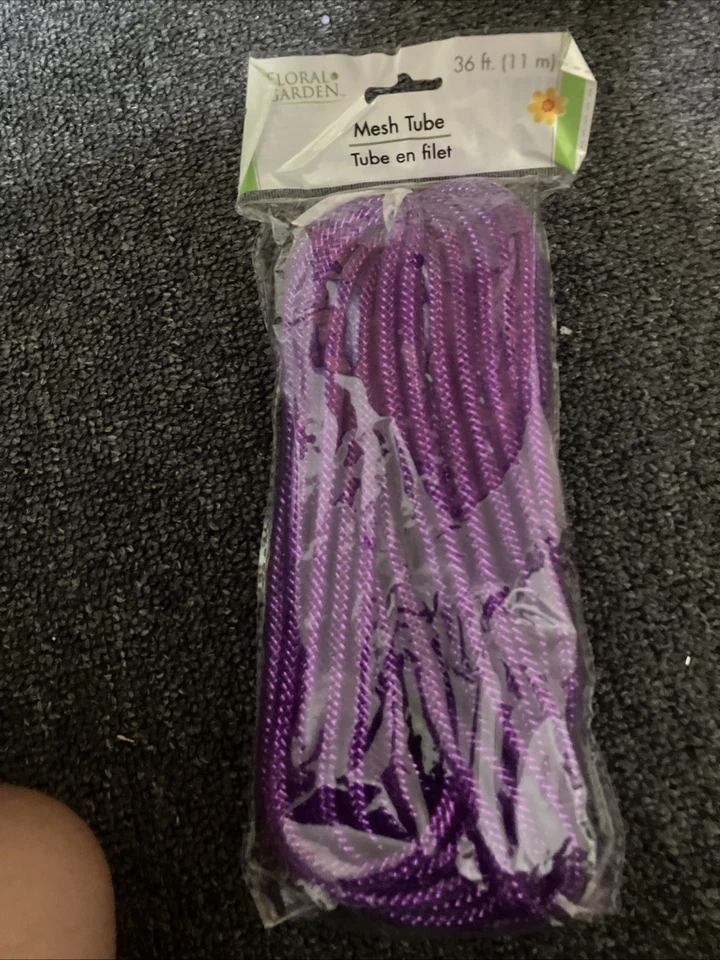Mesh Craft Tubing 4 Pkgs 36 Feet Each Silver, Pink, Purple, Lime Green - Image 2 of 3