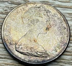 Toned 1967 Canada Elizabeth II Silver Dollar