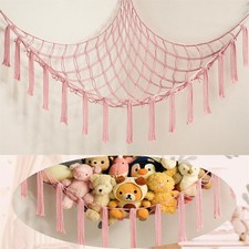 Stuffed Animal Hammock Corner Hanging Net Toy Storage Decor AE