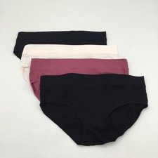 Felina Womens 4 Pk Pima Cotton Wide Waistband Hipster, Multi, Large