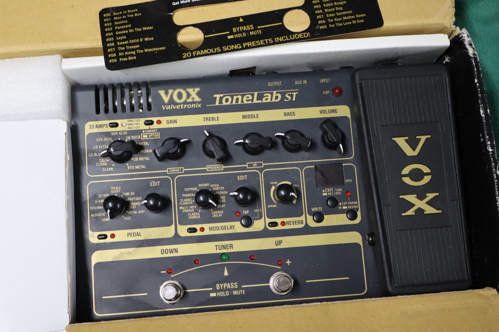 VOX ToneLab ST Multi-Effects Guitar Pedal Tested  USED