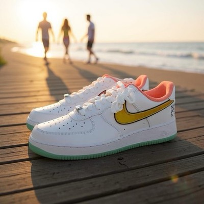 Nike Air Force 1 '07 PRM 'NY vs. NY' White Crimson Pulse Green Glow IH4962-100