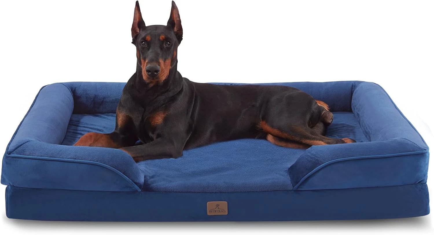 Extra Large Orthopedic Waterproof Dog Bed with Washable Cover