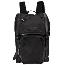 Gucci Black Nylon GG Daypack Backpack 387071 498879 125845