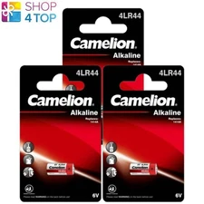 3 Camelion 4Lr44 Alkaline Batteries 6V No Mercury 150Mah 1414A 1Bl NEW