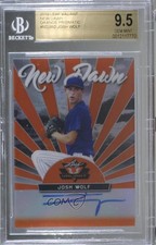 2019 Leaf Valiant New Dawn Orange Prismatic 27/35 Josh Wolf BGS 9.5 Auto y8h