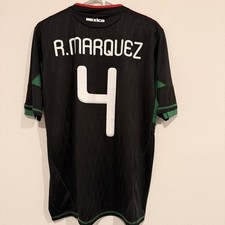 Rafa Márquez Men’s #4 Mexico Black Soccer Jersey Large