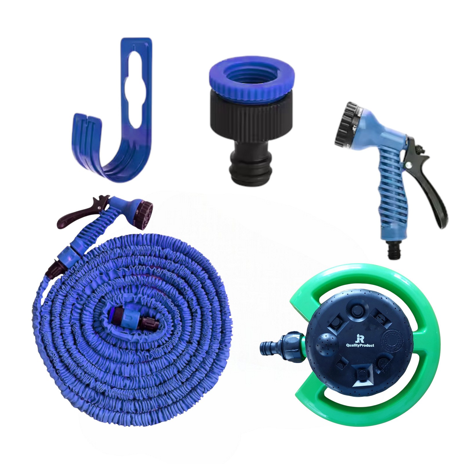 Garden Hose 50ft  7-Function Spray Gun, 7-Pattern Sprinkler JR QualityProduct
