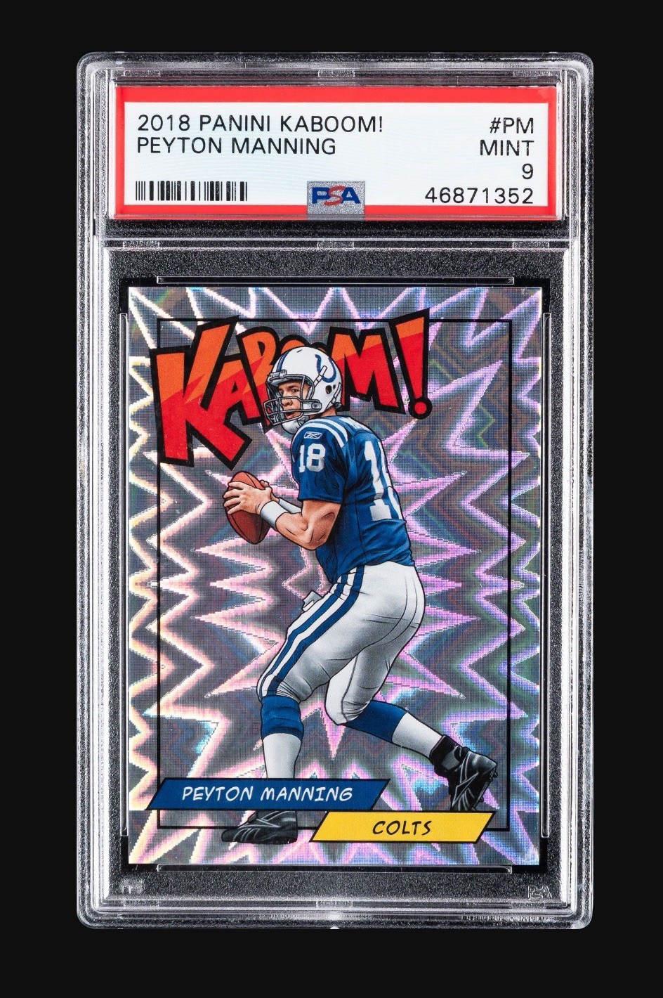 2018 Panini Kaboom Peyton Manning PSA 9 Colts #K-PM