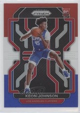 2021-22 Panini Prizm Red White & Blue Prizm Keon Johnson #326 0wb1