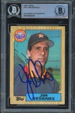 1987 Topps Jim Deshaies Autograph Signed Auto Beckett BAS  Astros