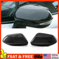 For Toyota Corolla 2019~2026 Carbon Black Wing Side Mirrors Rearview Cover Caps