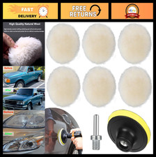 8 Pcs 3 Wool Polishing Buffing Pads Wheel Set Hook Loop For Drill M10 Ada