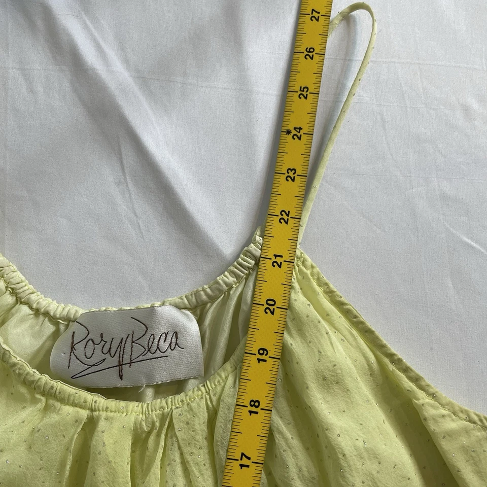 Camiseta sin mangas para mujer Rory Beca amarillo mantequilla de seda est. Talla XS/S Brillante Fluido Foto 3 de 4