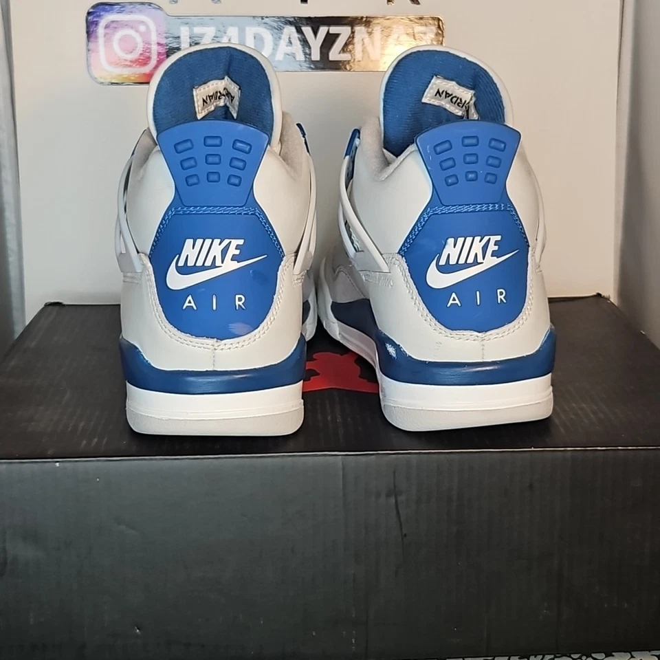 Nike Air Jordan 4 Retro Azul Militar 2024 Talla 6Y O 7.5 Wmn. HF4281-141 Foto 3 de 4