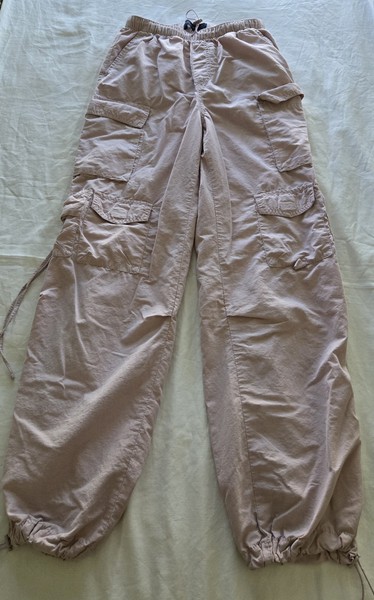 Anthropologie Parachute Cargo Pants Y2K Cinch Ankle Wide Leg Utility Womens