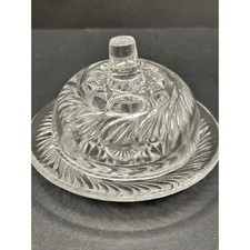 EAPG Child's Toy Butter Dish Buzz Star Whirligig US Glass 15101 EAPG MINT