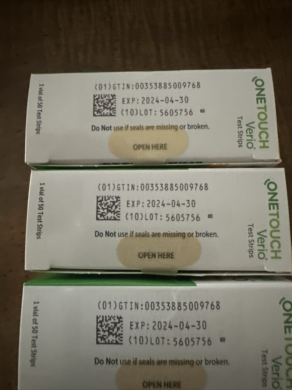 One Touch Verio Test Strips 4x50=200 Expiration 4/30/24 eBay
