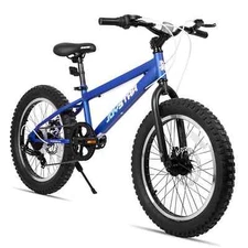 20 Inch Mountain Bike for Kids Ages 7-12 Year Old, 3-Inch Wide Knobby Tires, 7 S