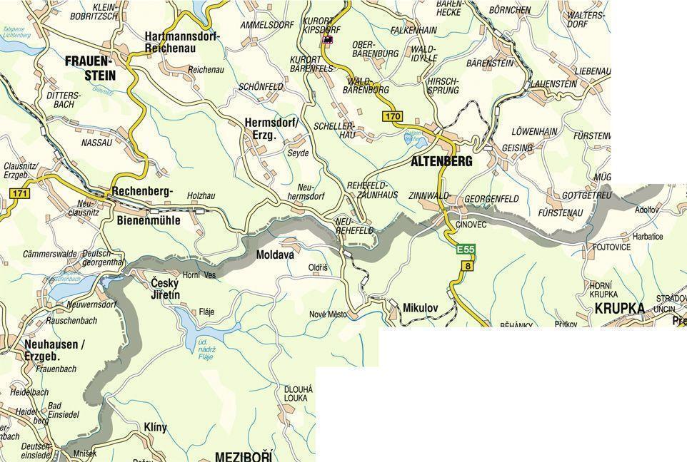 Thumbnail - Wintersportkarte Skiregion Osterzgebirge | (land-)karte | Deutsch