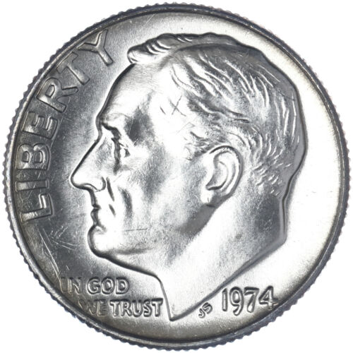 1974 (P) Roosevelt Dime Gem BU US Coin See Pics T743