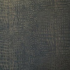 Crocodile Vinyl Black Copper Metallic Textured Wallpaper modern wallcoverings 3D