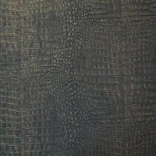 Crocodile Vinyl Black Copper Metallic Textured Wallpaper modern wallcoverings 3D