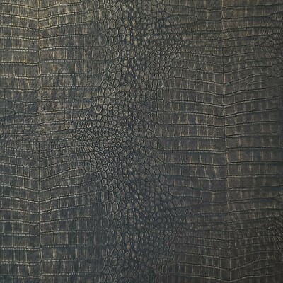 Crocodile Vinyl Black Copper Metallic Textured Wallpaper modern wallcoverings 3D