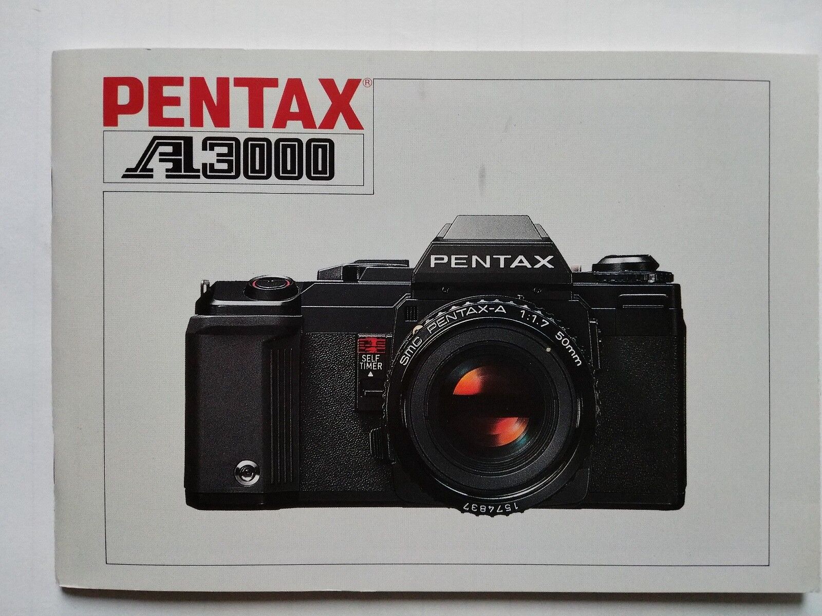 Pentax 5% OFF A3000 1985 Quality inspection original instruction printed manual