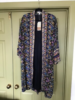 Monsoon blue multi pablo printed kimono size small / medium BNWT RRP £89.00