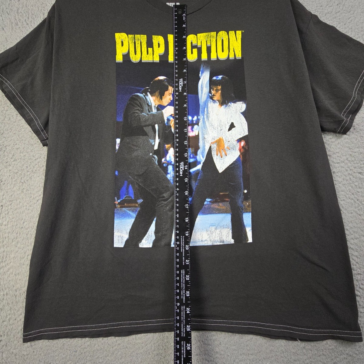 Pulp Fiction Shirt MENS LARGE L BLACK John Travolta MOVIE 90s